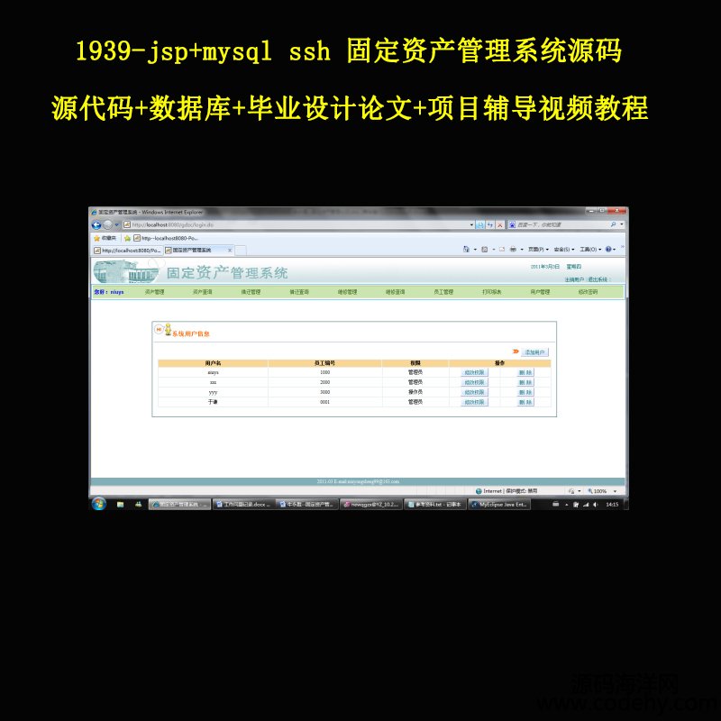 1939-jsp+mysql ssh ̶YaϵyԴa Դa++IOӋՓ+Ŀoҕl̳