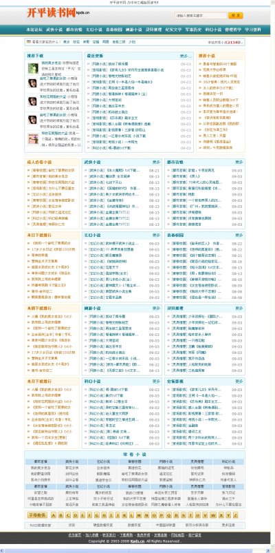 開平讀書網(wǎng)源碼(TXT文本小說下載資源站源碼)