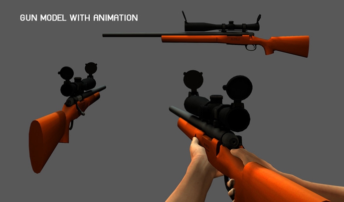 unity3d游戲源碼 高級狙擊手射擊源碼 Advance Sniper Starter Ki