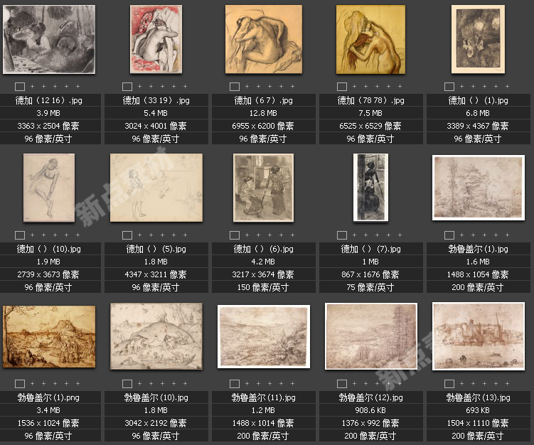 美術(shù)繪畫大師合集素描系列高清圖片人物風(fēng)景肖像大圖臨摹設(shè)計素材