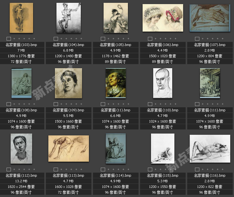 美術(shù)繪畫大師合集素描系列高清圖片人物風(fēng)景肖像大圖臨摹設(shè)計素材