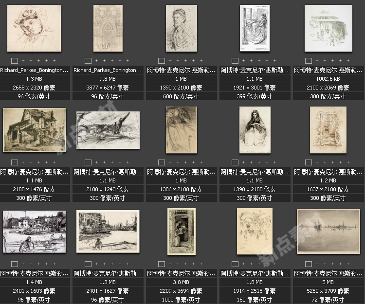 美術(shù)繪畫大師合集素描系列高清圖片人物風(fēng)景肖像大圖臨摹設(shè)計素材