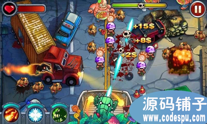 安卓塔防射擊手游源碼《瘋狂植物橫掃僵尸》完整源代碼 內購功能