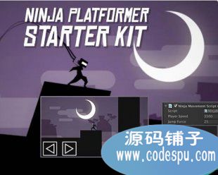 unity忍者游戲手機項目源碼 2D橫版動作游戲源碼