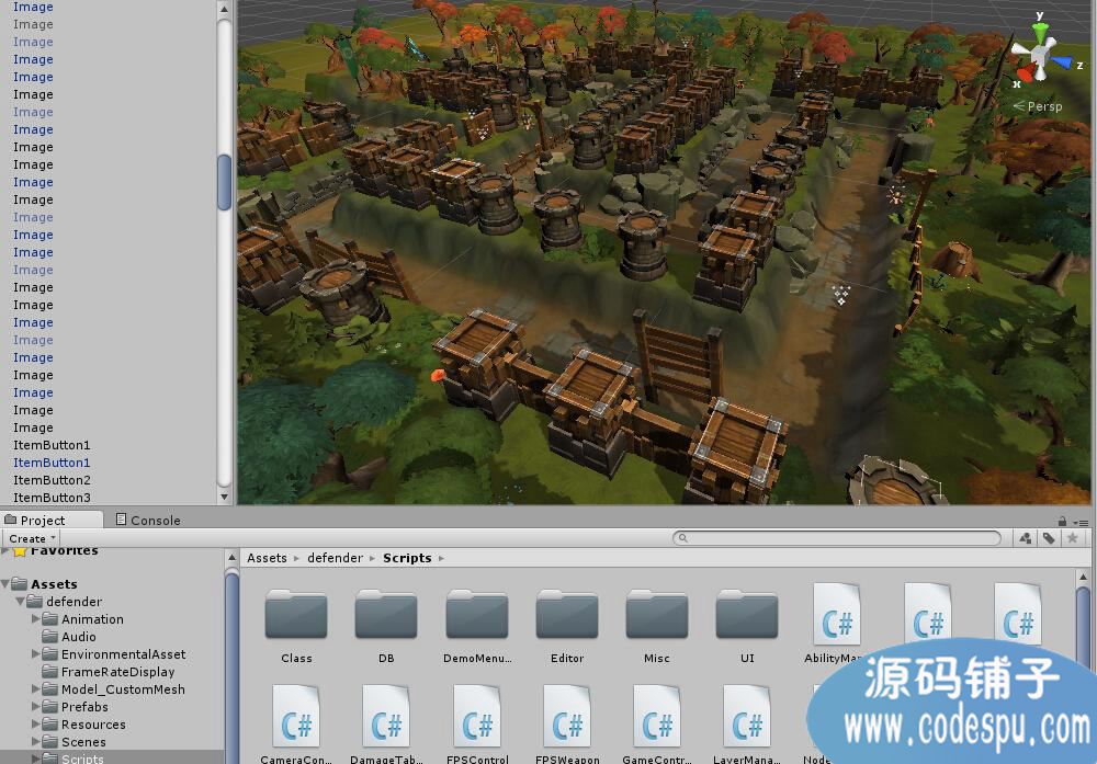 畫面很好的unity塔防游戲源碼 c#腳本 Unity 4.6.0 以上