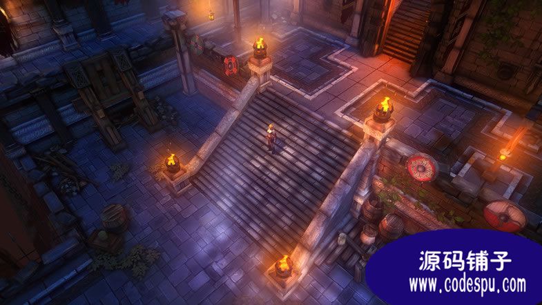 unity3d暗黑風RPG游戲地牢場景Fantasy Action RPG Tileset