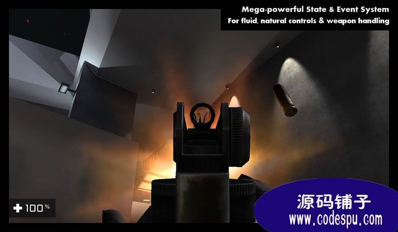 Unity3d射擊游戲源碼 Ultimate FPS游戲源碼 c#腳本