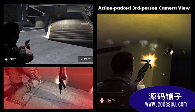 Unity3d射擊游戲源碼 Ultimate FPS游戲源碼 c#腳本