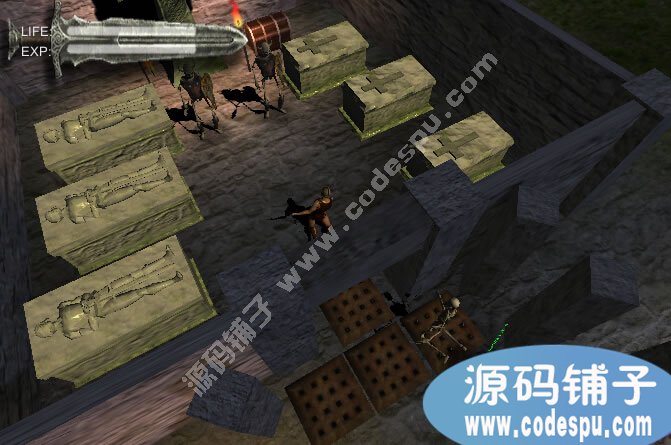 unity3D暗黑風格RPG游戲源碼 3D的人物 固定45度視角