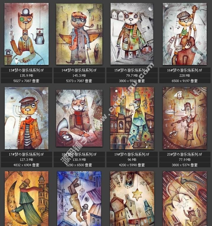 2015獨(dú)家素材 貝占?jí)舻挠螛?lè)場(chǎng)全套高清圖集 微噴裝飾畫(huà)專(zhuān)用84副 8.82GB