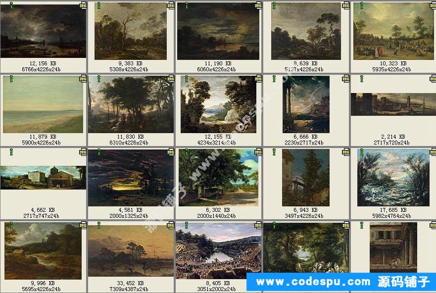 古典油畫風景 高清圖片 設計素材/繪畫臨摹/美術參考圖庫