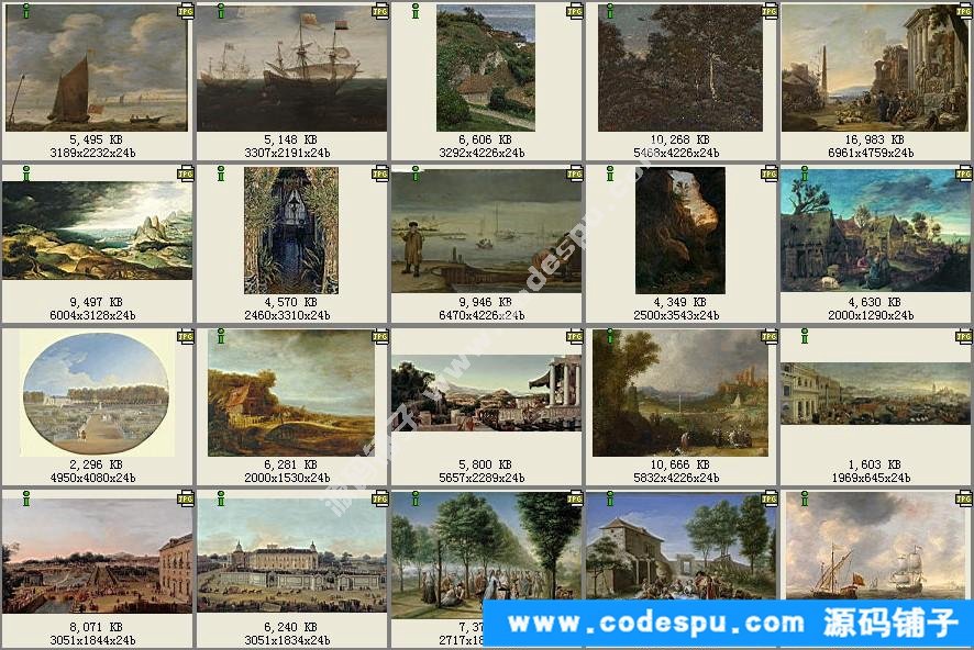 古典油畫風景 高清圖片 設計素材/繪畫臨摹/美術參考圖庫