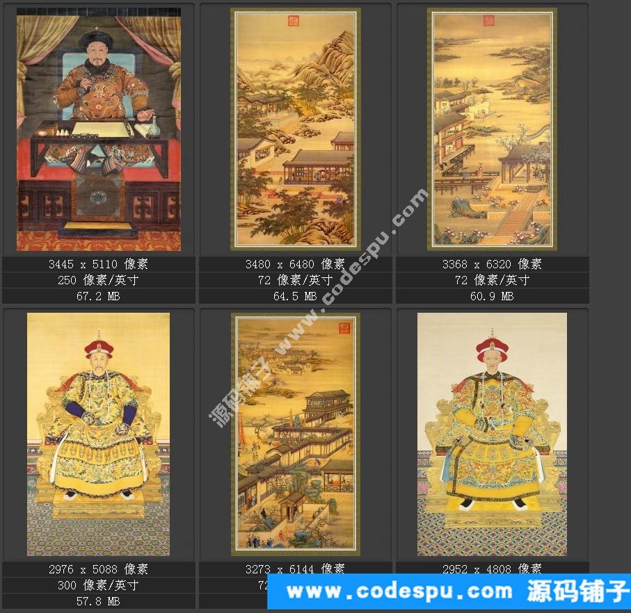 國畫高清電子版數據庫歷代名家作品輯郎世寧國畫高清作品集