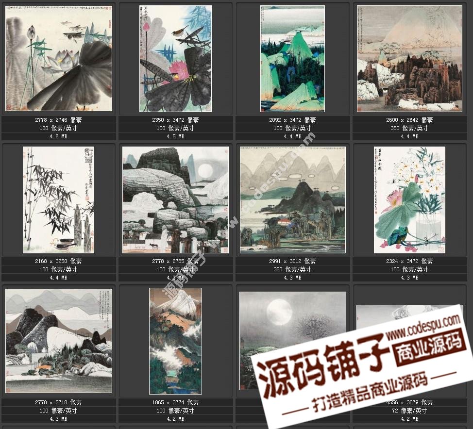 當代國畫家薛亮作品圖片91張 繪畫臨摹設計素材圖庫