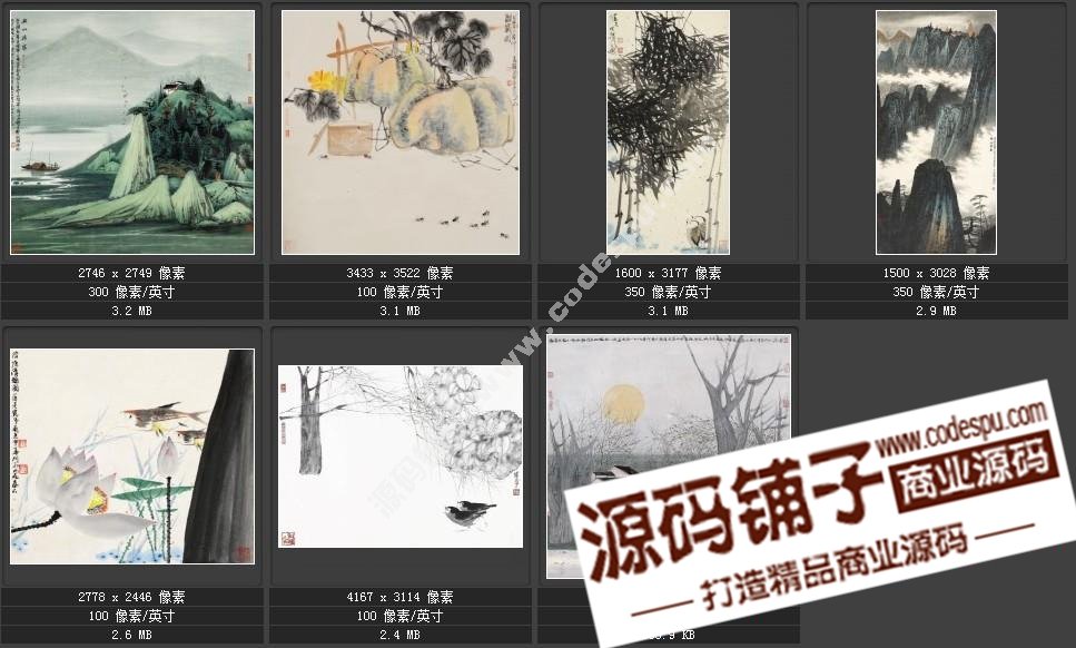 當代國畫家薛亮作品圖片91張 繪畫臨摹設計素材圖庫
