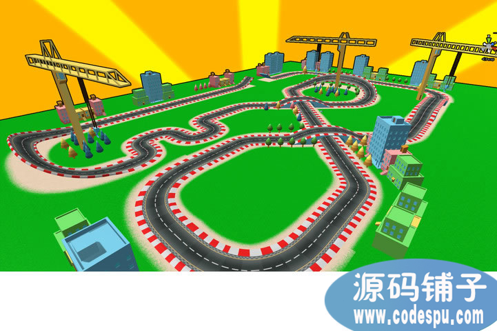 unity《卡通趣味車》游戲源碼_類似卡丁車游戲源碼