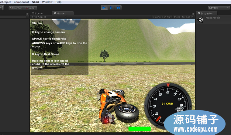 Unity 3D 競技類《摩托賽車》游戲源碼 完整項目VMOTO游戲源碼