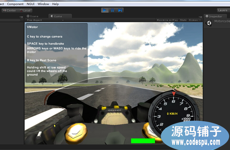 Unity 3D 競技類《摩托賽車》游戲源碼 完整項目VMOTO游戲源碼