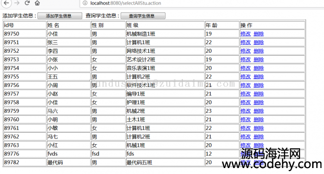 spring+spring mvc+mybatis+jsp(sh)F(xin)(jin)ΌW(xu)Ϣϵy(tng)