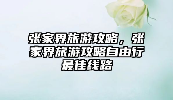 張家界旅游攻略，張家界旅游攻略自由行最佳線路