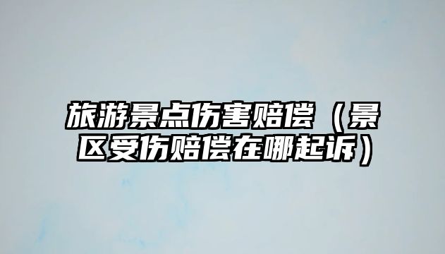 旅游景點傷害賠償（景區受傷賠償在哪起訴）