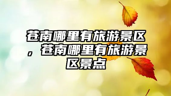 蒼南哪里有旅游景區，蒼南哪里有旅游景區景點