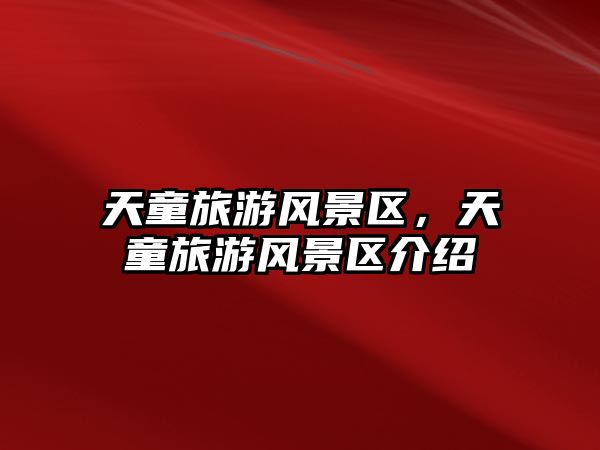 天童旅游風景區，天童旅游風景區介紹