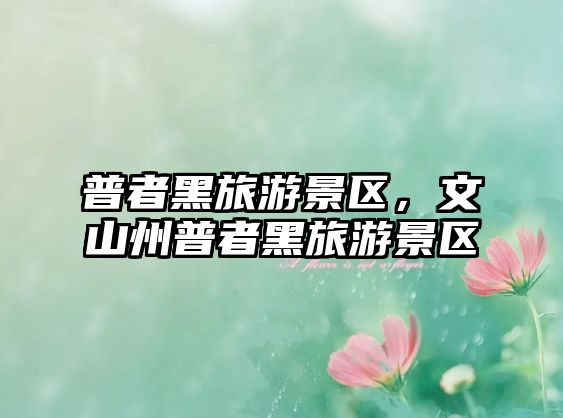 普者黑旅游景區，文山州普者黑旅游景區