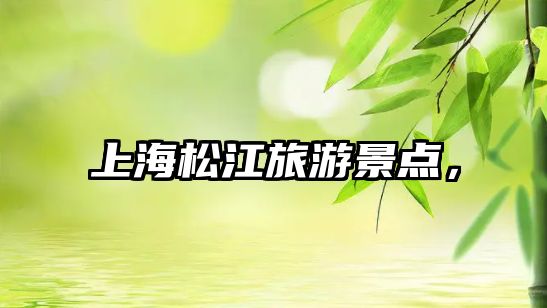 上海松江旅游景點(diǎn)，