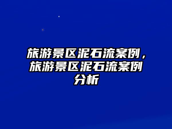 旅游景區泥石流案例，旅游景區泥石流案例分析