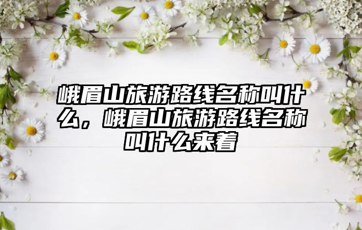 峨眉山旅游路線名稱叫什么，峨眉山旅游路線名稱叫什么來著