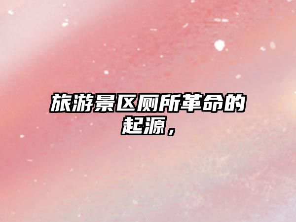 旅游景區(qū)廁所革命的起源，