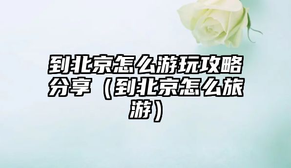 到北京怎么游玩攻略分享（到北京怎么旅游）