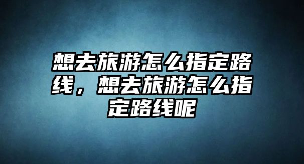 想去旅游怎么指定路線，想去旅游怎么指定路線呢