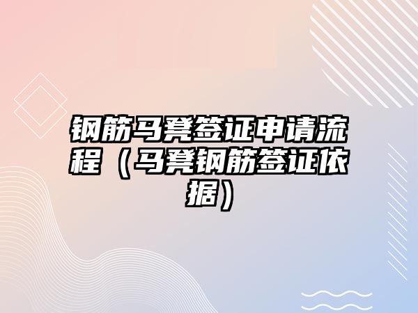 鋼筋馬凳簽證申請流程（馬凳鋼筋簽證依據(jù)）