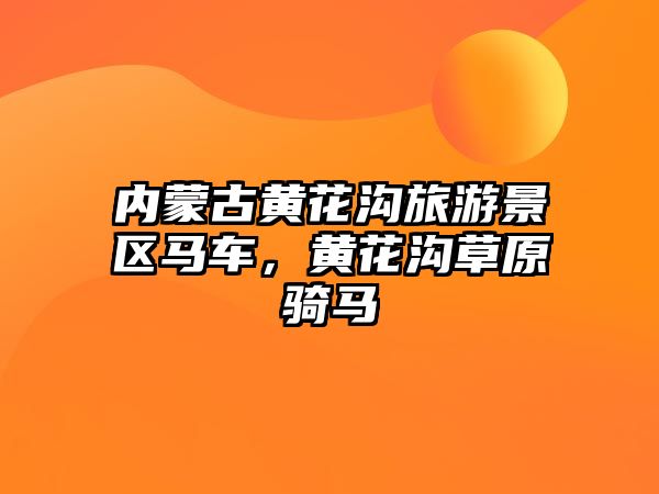 內蒙古黃花溝旅游景區馬車，黃花溝草原騎馬