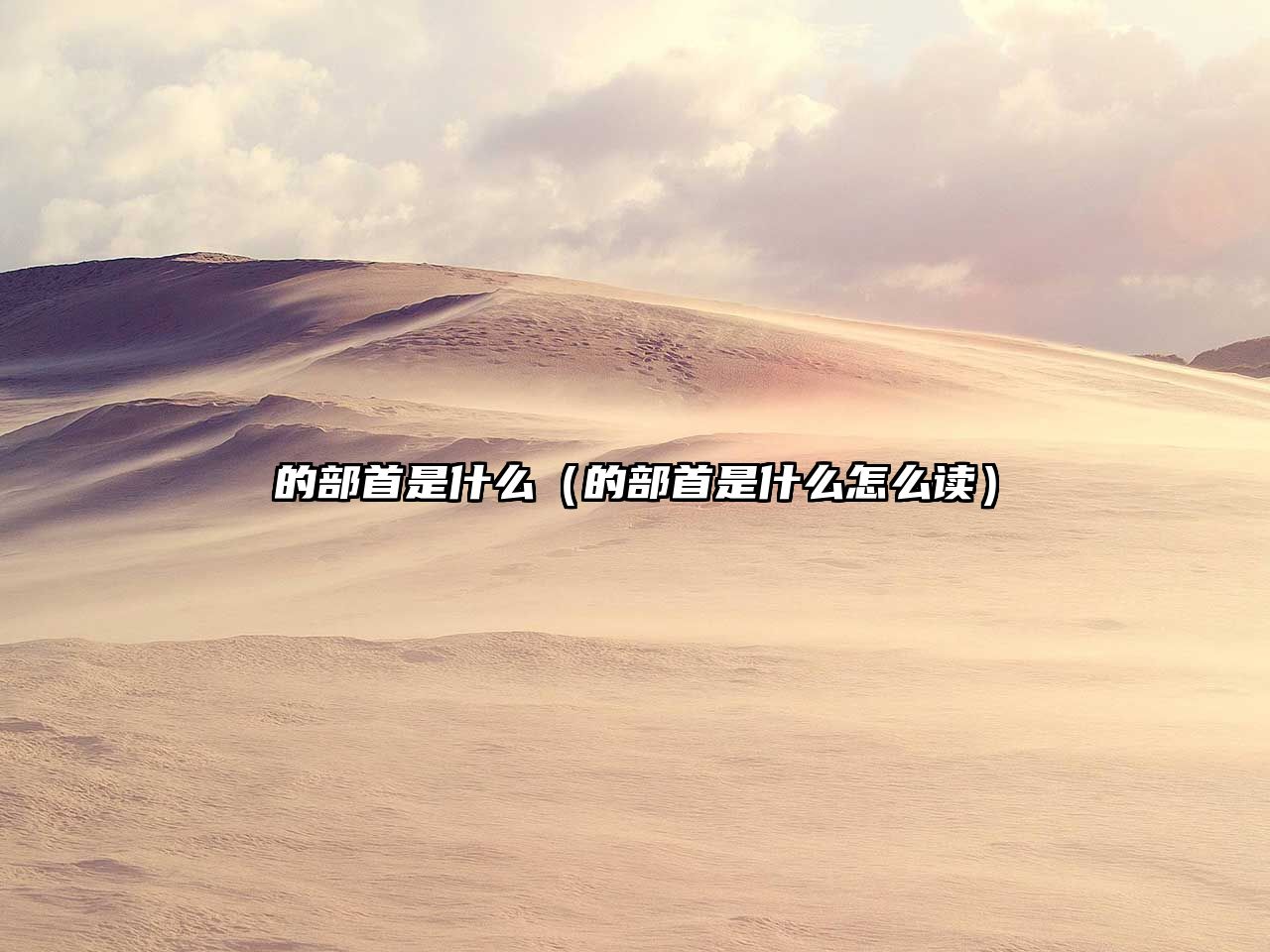 的部首是什么（的部首是什么怎么讀）