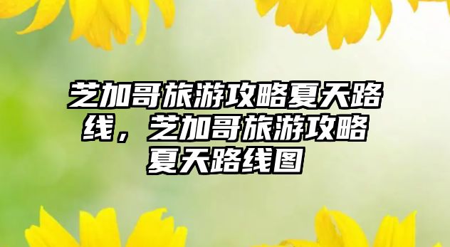 芝加哥旅游攻略夏天路線，芝加哥旅游攻略夏天路線圖