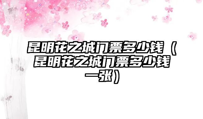 昆明花之城門票多少錢（昆明花之城門票多少錢一張）