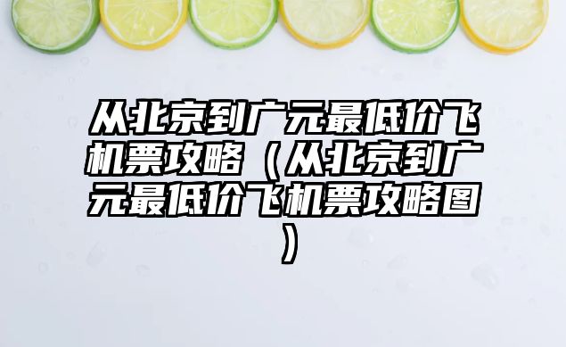 從北京到廣元最低價飛機票攻略（從北京到廣元最低價飛機票攻略圖）