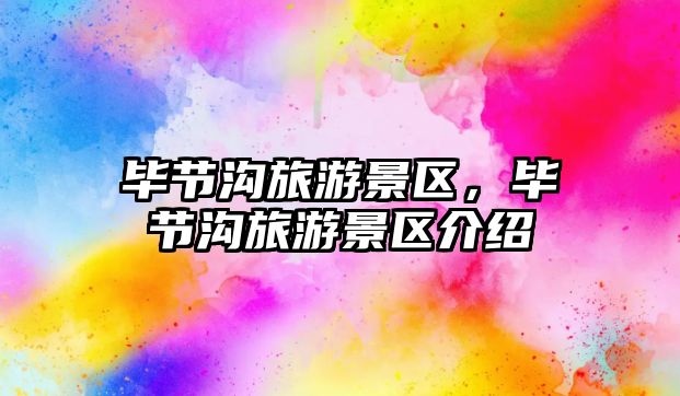 畢節溝旅游景區，畢節溝旅游景區介紹