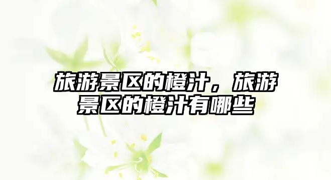 旅游景區的橙汁，旅游景區的橙汁有哪些