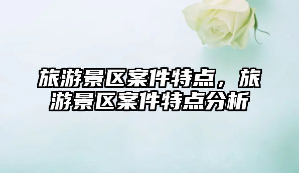 旅游景區案件特點，旅游景區案件特點分析