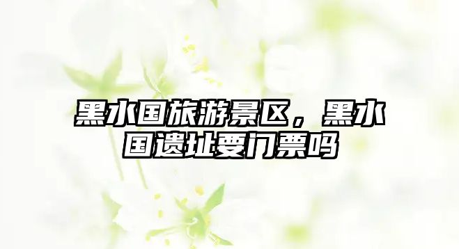 黑水國旅游景區，黑水國遺址要門票嗎