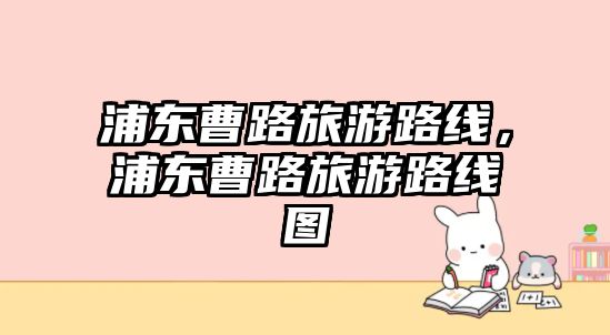浦東曹路旅游路線，浦東曹路旅游路線圖