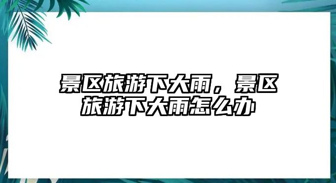 景區旅游下大雨，景區旅游下大雨怎么辦