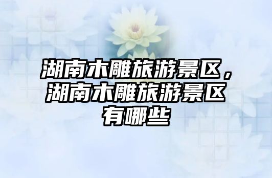 湖南木雕旅游景區，湖南木雕旅游景區有哪些