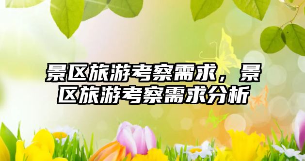 景區旅游考察需求，景區旅游考察需求分析