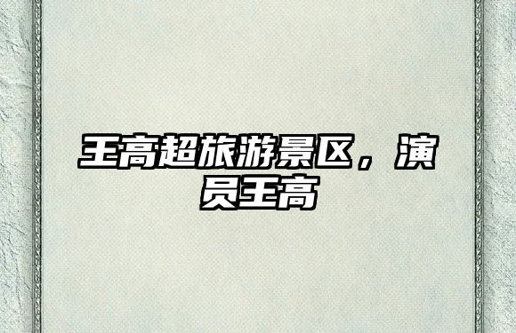 王高超旅游景區(qū)，演員王高