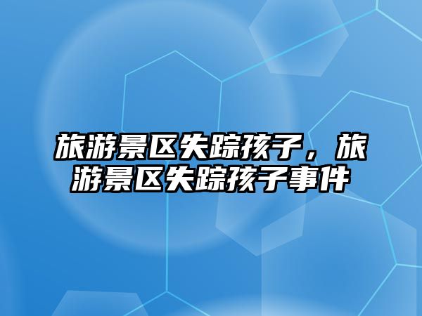 旅游景區失蹤孩子，旅游景區失蹤孩子事件